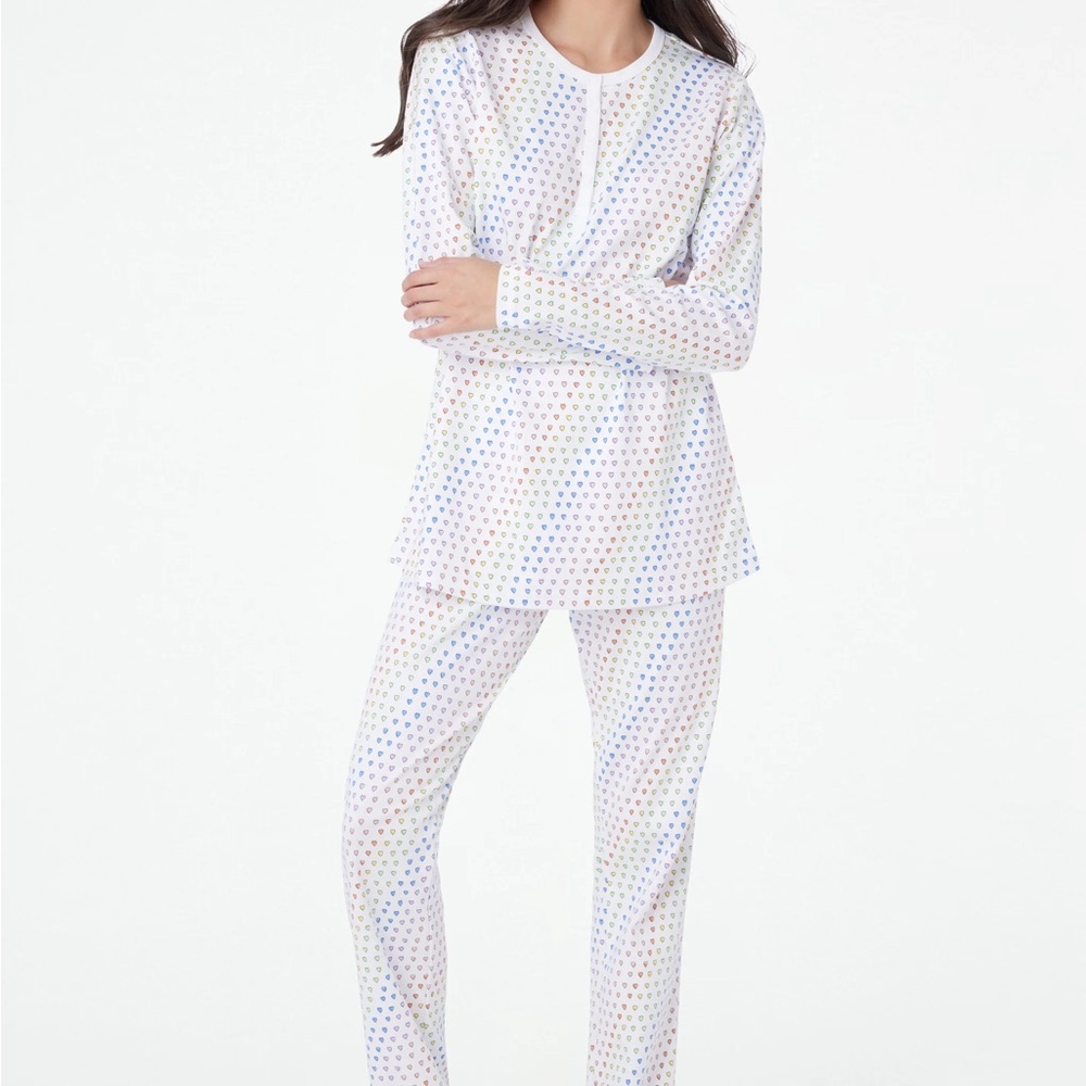 Roller Rabbit Disco Heart Print Pajama Set